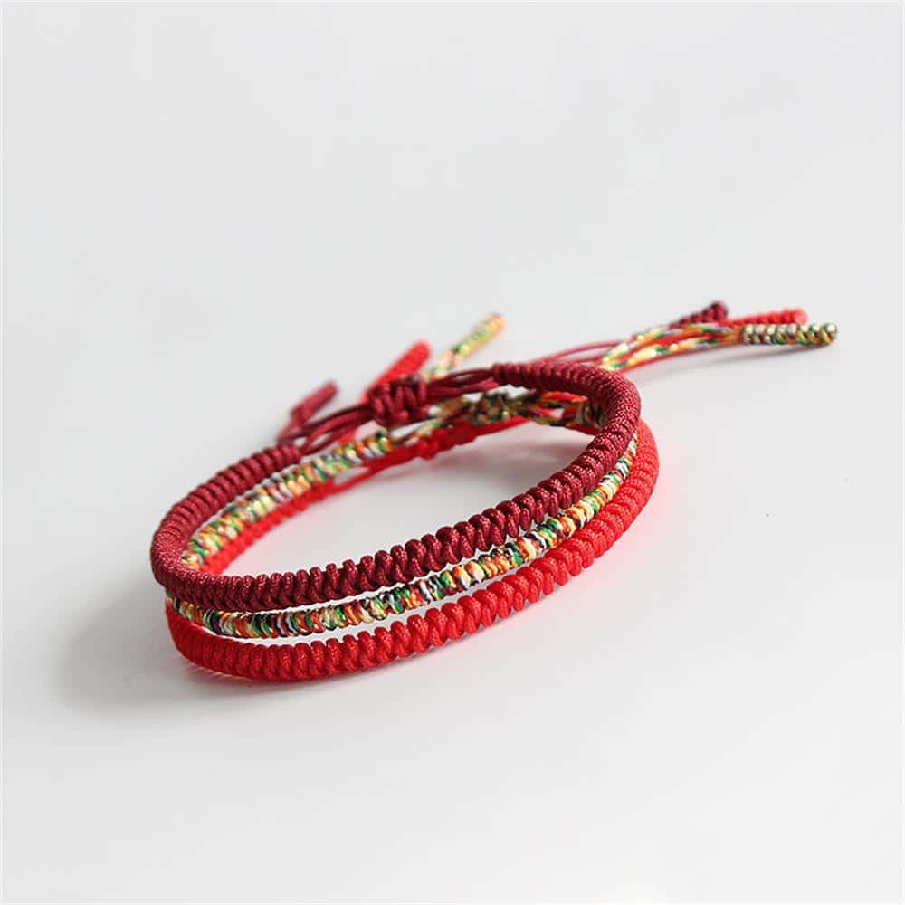 bracelet tibetain rouge