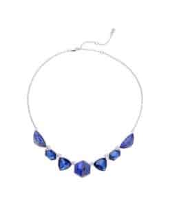Bracelet Argent Rhodiez Et Lapis Lazuli
